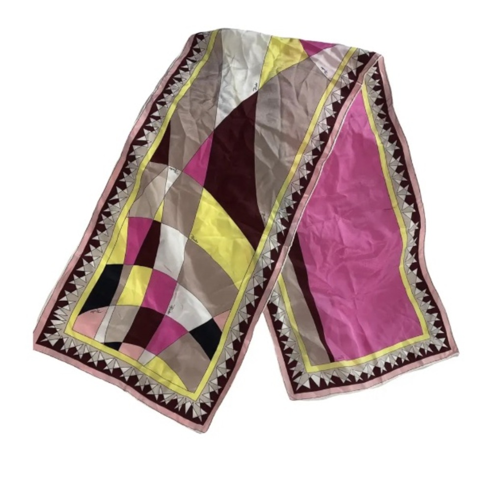 EMILIO PUCCI MID CENTURY MODERN CREPE SILK SCARF 💛